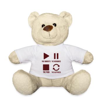 Pleine conscience, moments, souvenirs, bonheur - Nounours - blanc - Devant