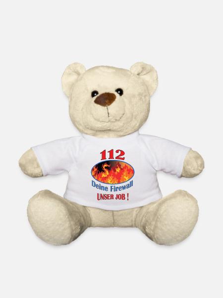 112 Deine Firewall Unser Job - Teddy - Weiß