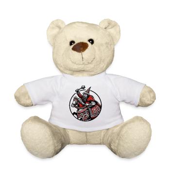 Lajkonik Polish Folk Legend Rider - Teddy Bear - white - Front