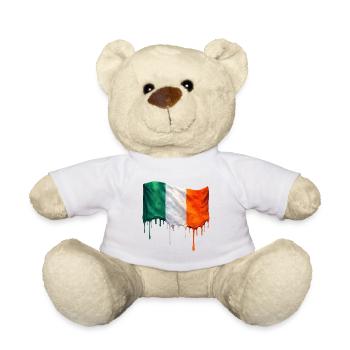 Irish flag colorful color - Teddy Bear - white - Front