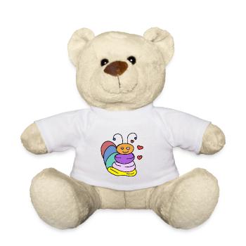 Chenilles, bébés enfants, enfants insectes - Nounours - blanc - Devant