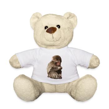 Punch - the lonely monkey - Teddy Bear - white - Front