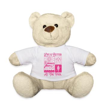 Life is Better at the Pool Summer Shirt - Teddy - Weiß - Vorne