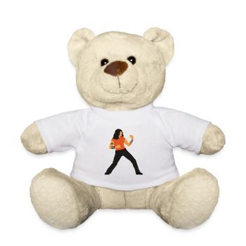 Rock Star Air Guitar - Art de musicien heavy metal - Nounours - blanc - Devant