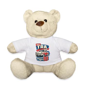 Vintage Trabi Wer TRA sagt muss auch BI sagen - Teddy - Weiß - Vorne