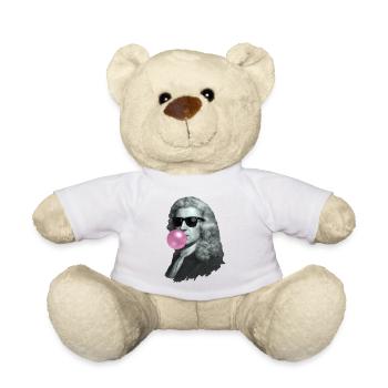 Isaac Newton mit Kaugummi und Sonnenbrille - Teddy - Weiß - Vorne