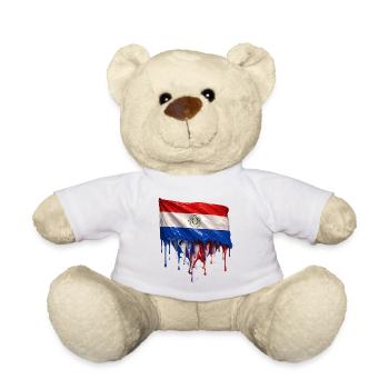 Art de la chute du drapeau du Paraguay - Nounours - blanc - Devant