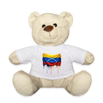 Venezuela Drop Flag - Teddy Bear - white - Front