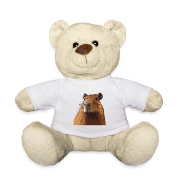 Portrait câlin de Capybara - Nounours - blanc - Devant