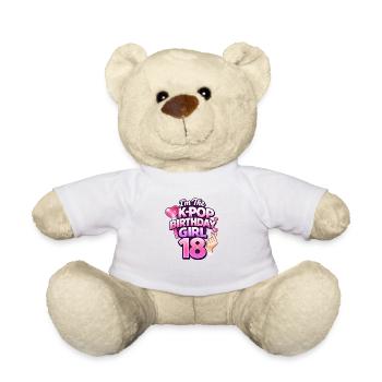 I'm The K Pop Birthday Girl 18 - Teddy Bear - white - Front