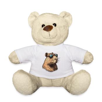 Capybara avec lunettes de soleil - Nounours - blanc - Devant