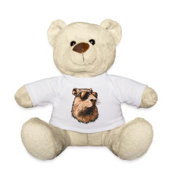 Capybara with sunglasses - Teddy Bear - white - Front