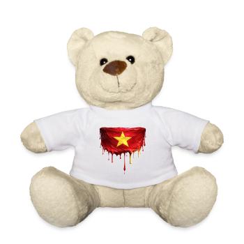 Vietnam Flag Heart Drop - Teddy Bear - white - Front