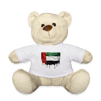 Flagge der Vereinigten Arabischen Emirate in bunte - Teddy - Weiß - Vorne