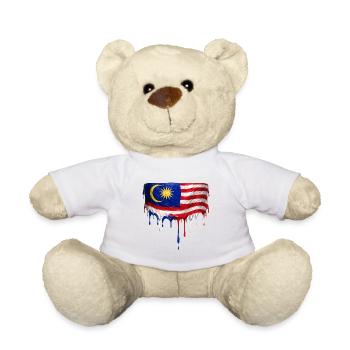 Art de la chute du drapeau malaisien - Nounours - blanc - Devant