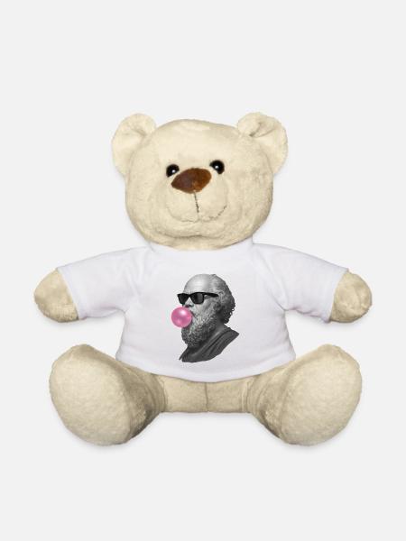 Socrates mit Kaugummi und Sonnenbrille - Teddy - Weiß