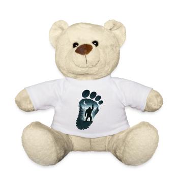 Bigfoot Rock sur le signe Sasquatch Yéti Lune - Nounours - blanc - Devant