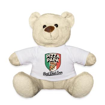 Papa Pizza Geschenk Vatertag - Teddy - Weiß - Vorne