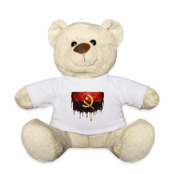 Art de la chute du drapeau angolais - Nounours - blanc - Devant