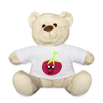 Tomatoes Tomatoes Vegetables Kawaii Hobby Gardener - Teddy Bear - white - Front