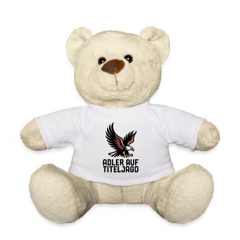 Stolzer Deutscher Adler auf Titeljagd Fußball Fan  - Teddy - Weiß - Vorne