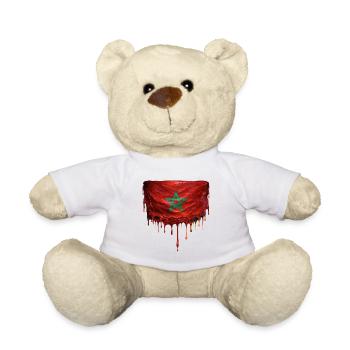 Morocco Flagge Tropfenkunst - Teddy - Weiß - Vorne