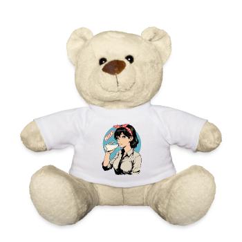 Milk Pop Art Portrait - Nounours - blanc - Devant