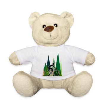 Cyclist - Teddy Bear - white - Front