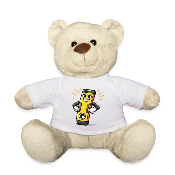 Niveau à bulle cartoon outil bricolage - Nounours - blanc - Devant