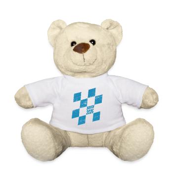 Bayern 2026 Rauten blau weiß - Teddy - Weiß - Vorne
