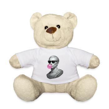 Caesar with sunglasses and chewing gum - Teddy Bear - white - Front