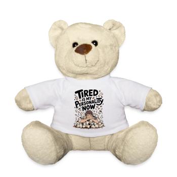 Coffee Teacher Humor Shirt Tired School - Teddy Bear - white - Front