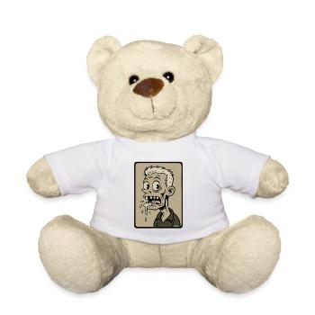 Grotesker Cartoon-Zombie-Sabber - Teddy - Weiß - Vorne