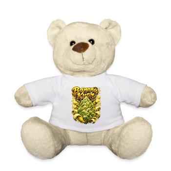 Banana Kush Graffiti-Kunstdruck - Teddy - Weiß - Vorne