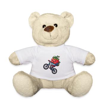 Strawberry BMX Cool Strawberry Rider Kids - Teddy Bear - white - Front