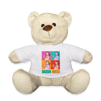 Baking Cake Baking Queen Baking Fairy Baker Pop Art - Teddy Bear - white - Front