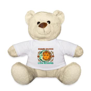 Litha Pagan Summer Solstice Midsummer Midsommar - Teddy - Weiß - Vorne