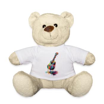 Ukulele mit tropfender Farbe - Teddy - Weiß - Vorne