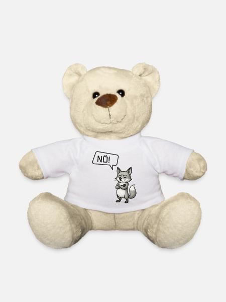 Nope! Fuchs – Clever stubborn person says no - Teddy Bear - white