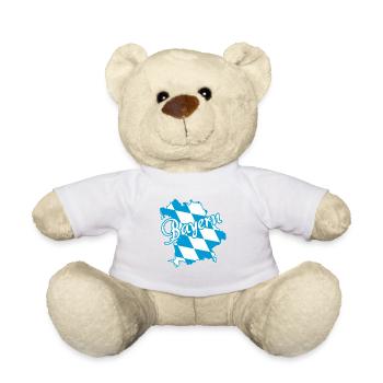 Bayern | Blau Weiß Rauten - Teddy - Weiß - Vorne