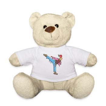 Fille Karaté Glace Artiste Martial Dames Taekwondo - Nounours - blanc - Devant