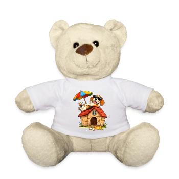 Beagle Holiday Dog Home Fun Design - Teddy Bear - white - Front