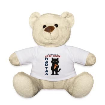 T-shirt Dad Tax Cadeau de pizza drôle pour chat - Nounours - blanc - Devant