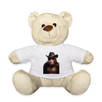 Cowboy-Gorilla mit Zigarre - Teddy - Weiß - Vorne