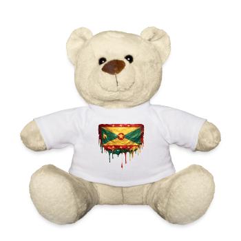 Grenada Dripping Flag - Teddy Bear - white - Front