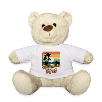 On Cruise Time Family Vacation Trip Cruising - Teddy Bear - white - Front