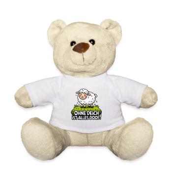 Ohne Deich Ist Alles Doof Lustiges Küstenschaf - Teddy - Weiß - Vorne