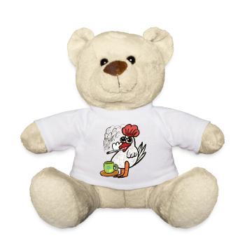 Kaffee Kippen Zigaretten Huhn Pause - Teddy - Weiß - Vorne