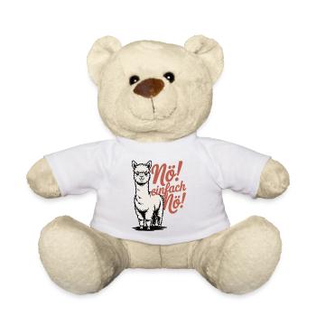 Nö einfach Nö Shirt mit Lama - Geschenk Lama Fans - Teddy - Weiß - Vorne