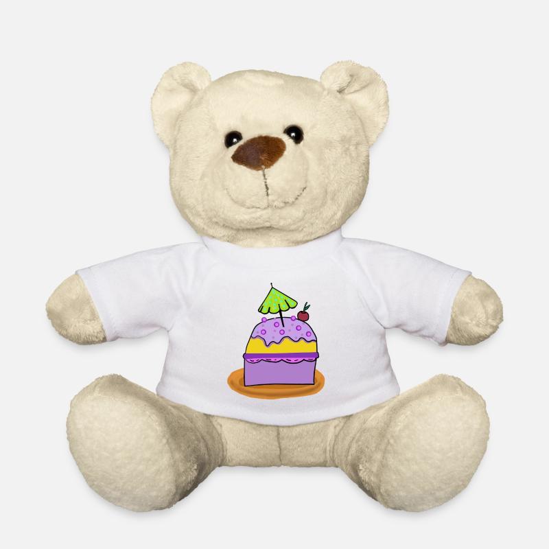 Törtchen Kuchen Muffin Süßigkeiten Kinder - Teddy - Weiß